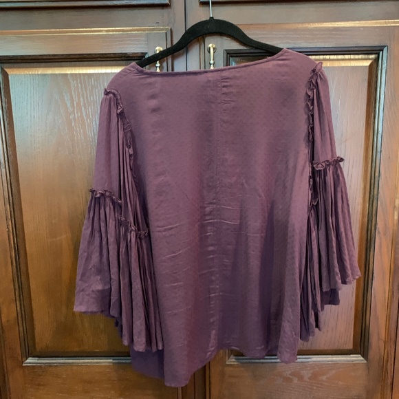 Purple Bell Sleeve blouse - Picture 2 of 3